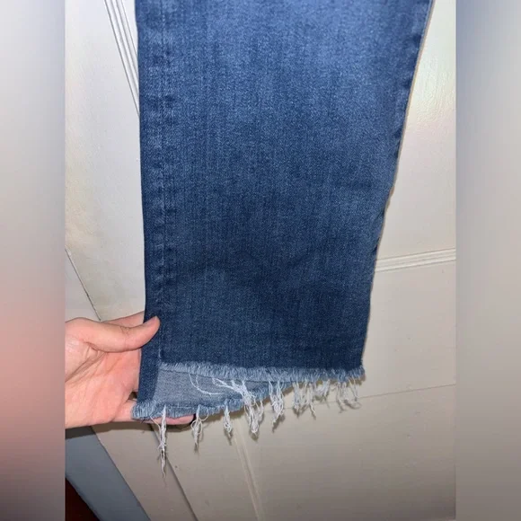 Mother Jeans Womens 27 The Insider Crop Step Fray Sweet And Sassy Denim Raw Hem - Picture 2 of 8